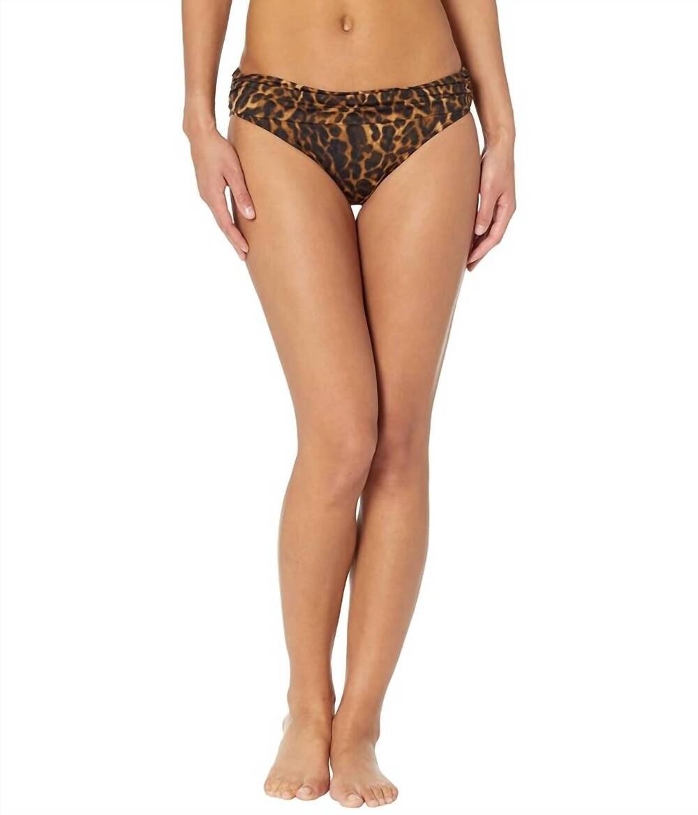 NEW RALPH LAUREN ocelot banded hipster bottoms in brown